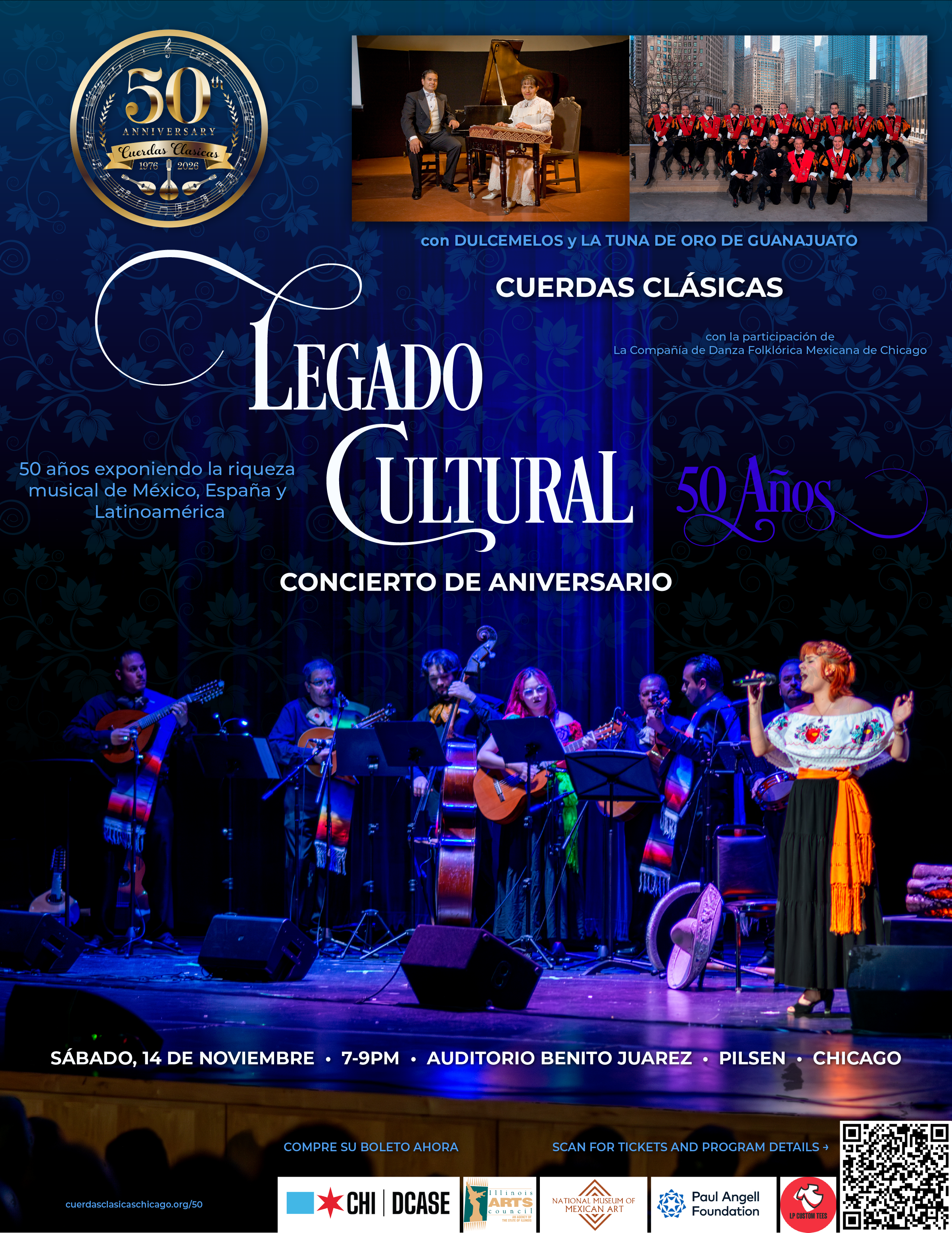 A poster about our upcoming 50th anniversary concert
