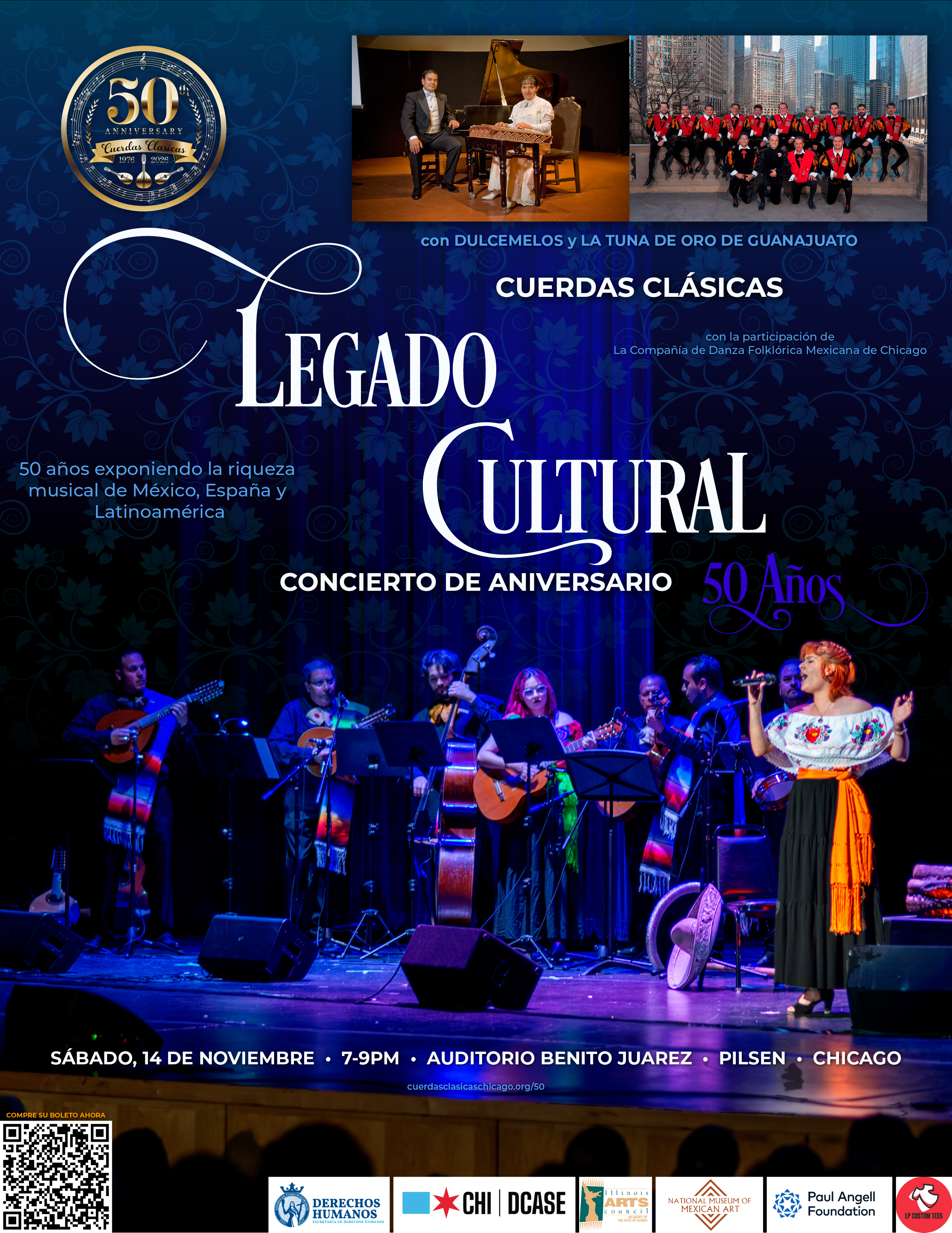 A poster about our upcoming 50th anniversary concert