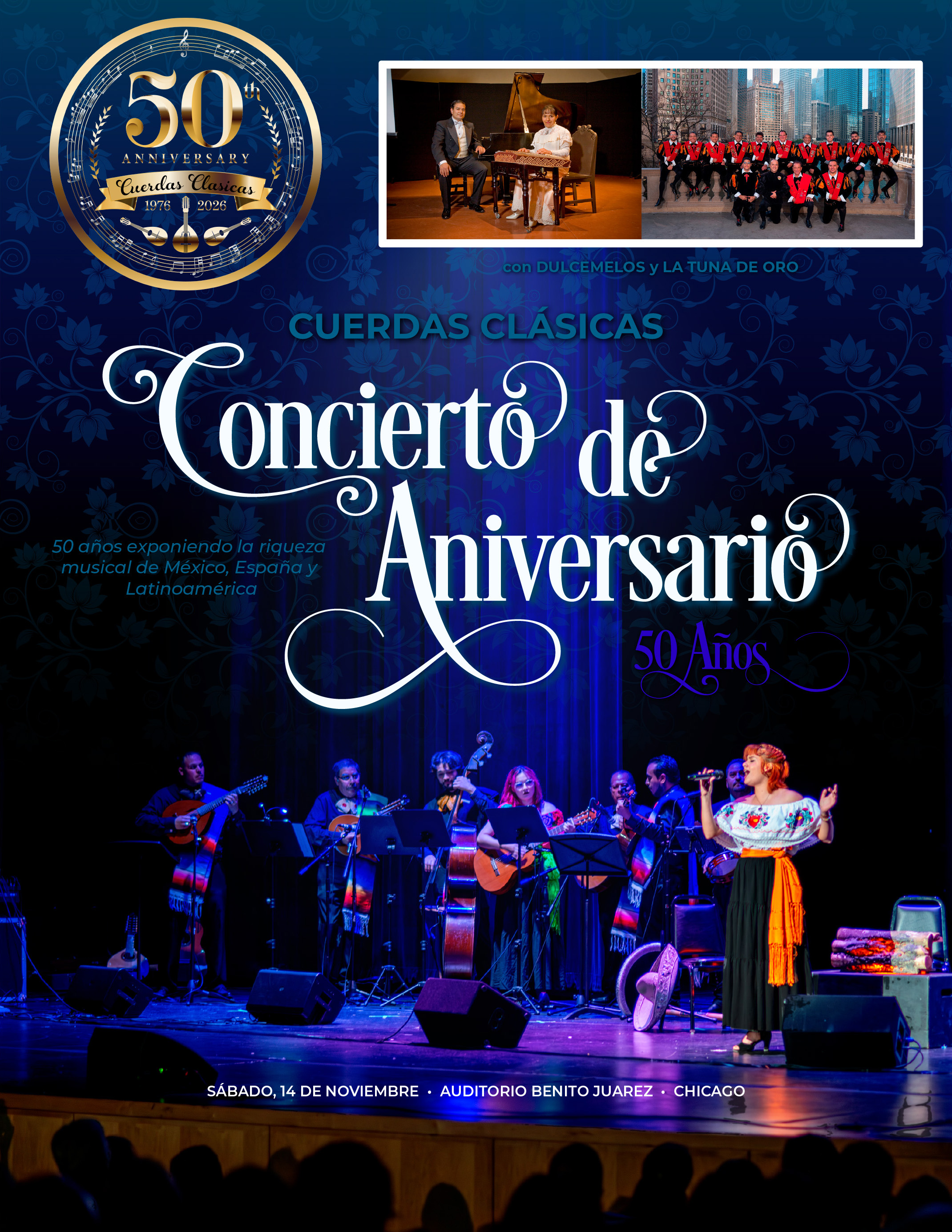 A poster about our upcoming 50th anniversary concert