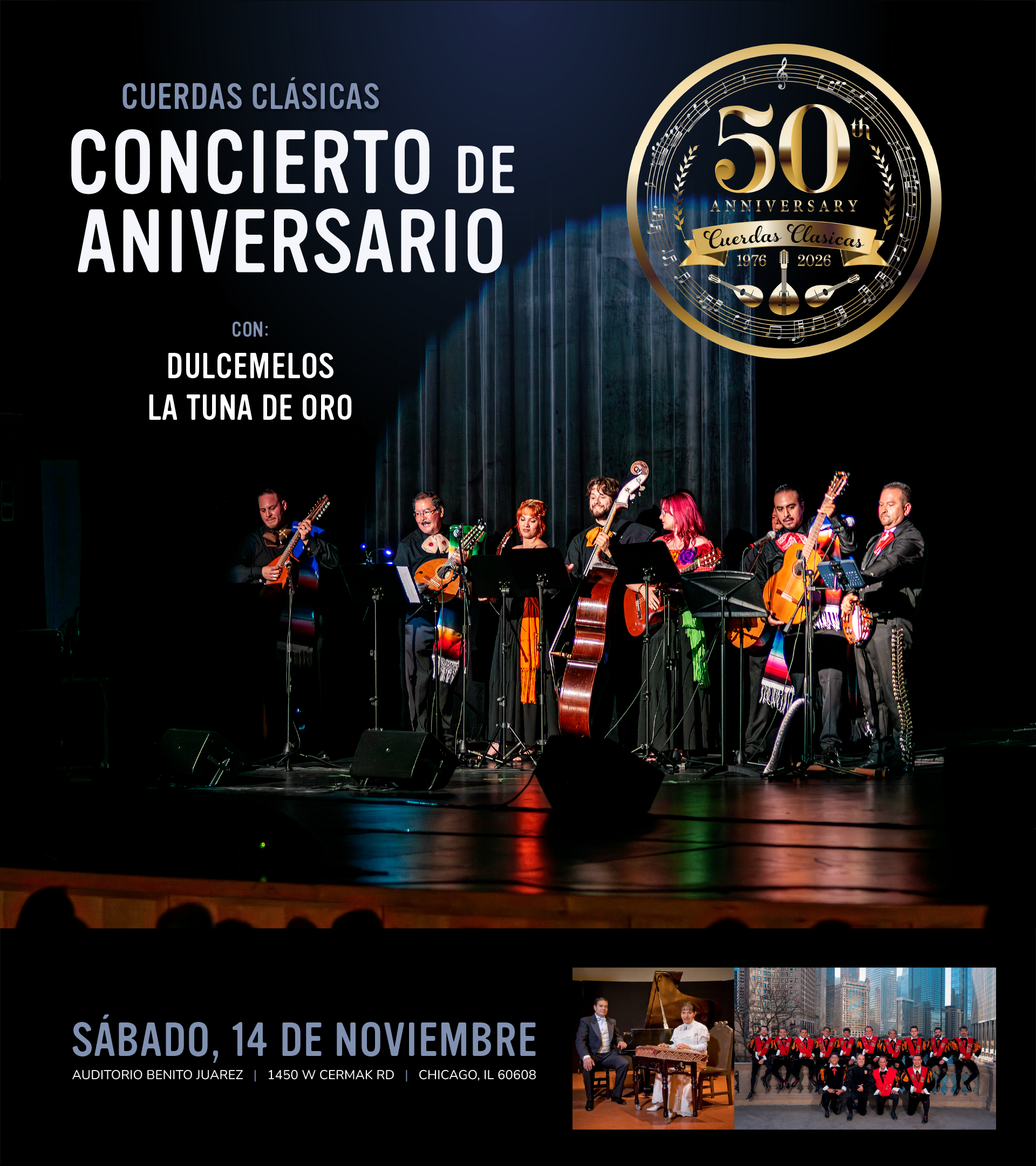A poster about our upcoming 50th anniversary concert