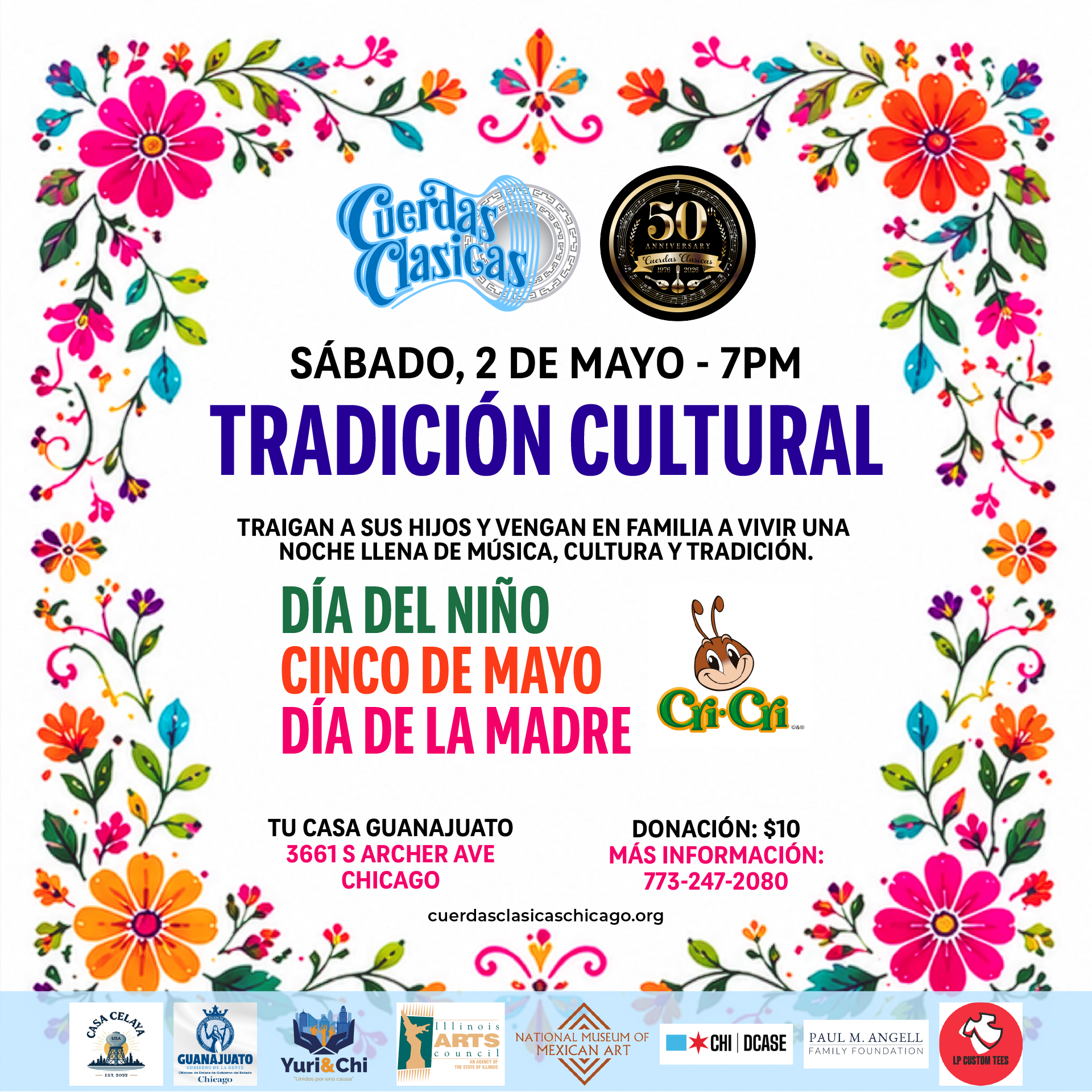 A poster advertising our concert on May 2nd, titled Tradición Cultural