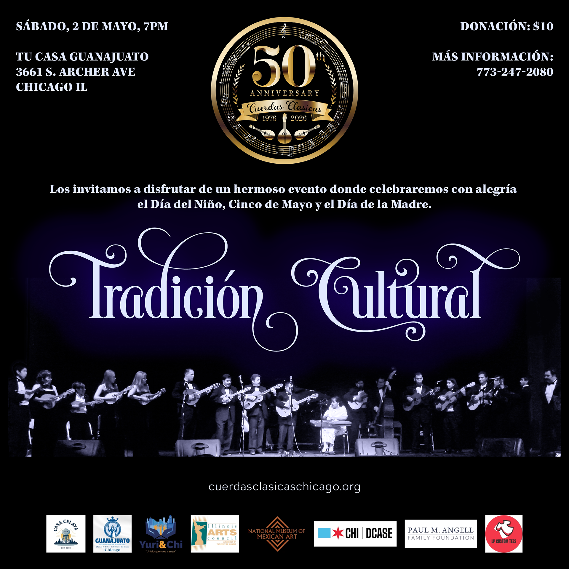 A poster advertising our concert on May 2nd, titled Tradición Cultural